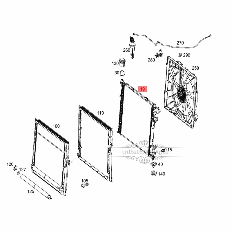 

Резервуар для воды, радиатор кондиционера, охладитель резервуара для воды ML 350mer ced es-be nzML 300, конденсаторный интеркулер, охлаждающая сетка