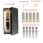 Гиалуроновая ручка-распылитель 2 в 1, мезопистолет с гиалуроновой кислотой для снятия морщин, шприц с адаптером для подтяжки губ, ампула 0,3 мл и 0,5 мл без жидкости