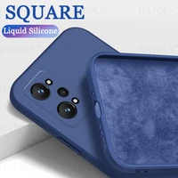liquid square case for realme gt neo2 silicone shockproof rubber original case for realme gt neo2 cover for realme gt neo 2t
