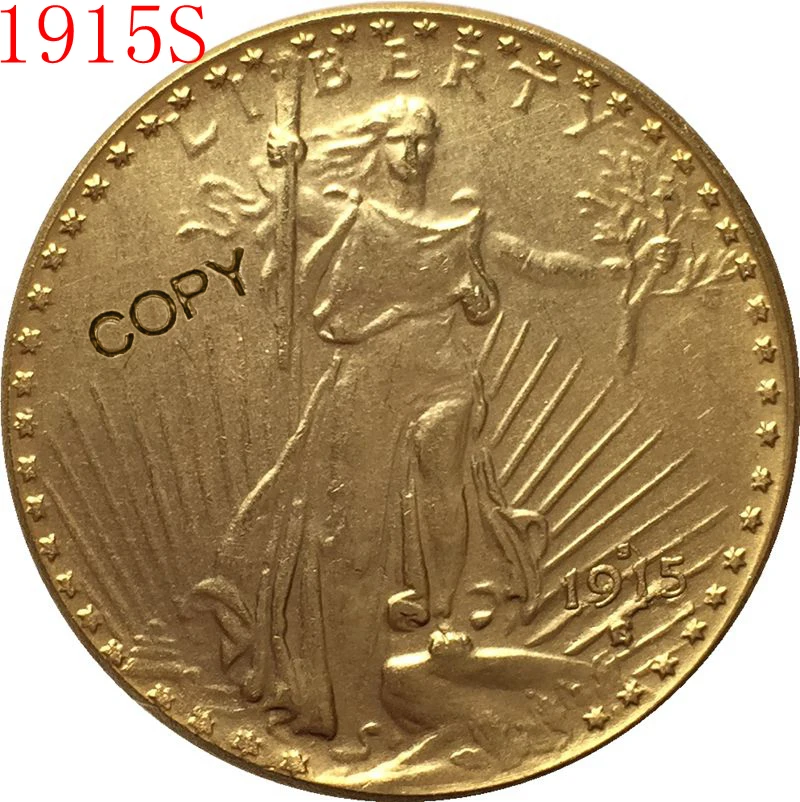 США 1915-S $20 St. Копия монеты с изображением гауденция | Дом и сад