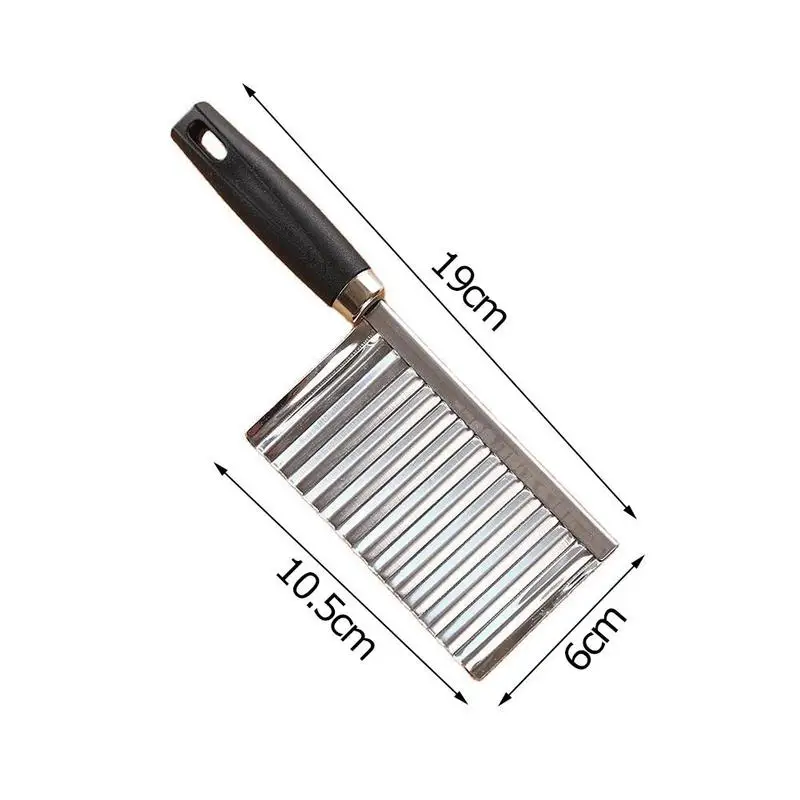 

Steel Potato Wavy Edged Cutter Knife French Fries Cutter Cooking Potato Tools Fry Peeler Gadget Vegetable Kitchen I0Y3