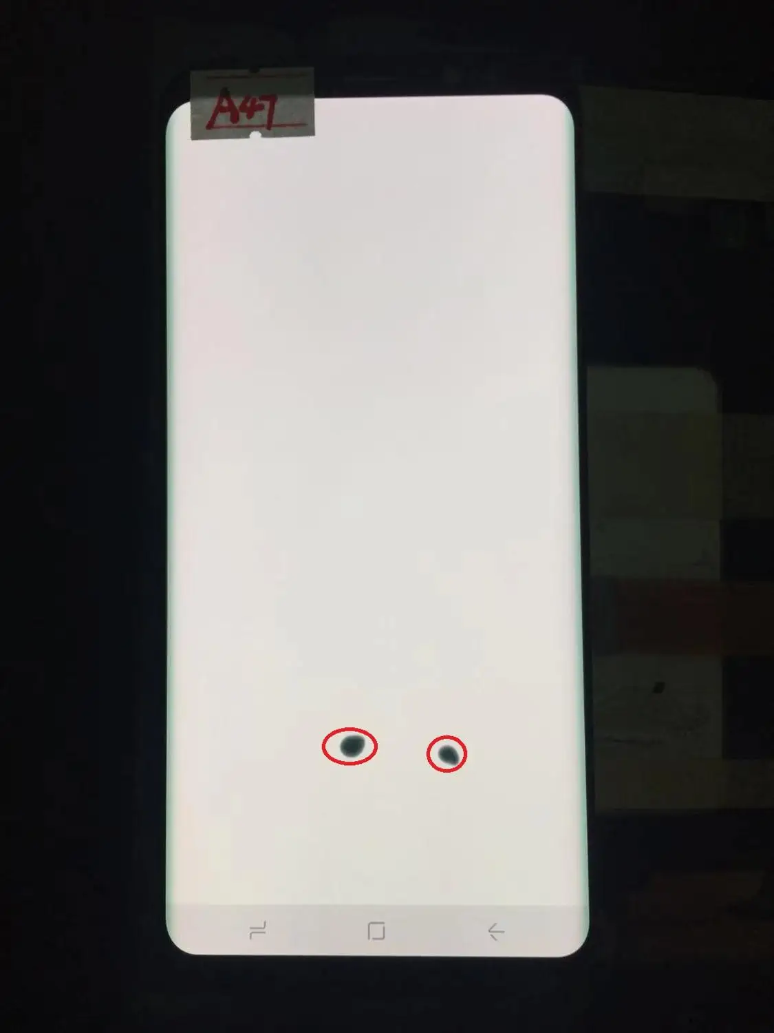 NO.A47 ORIGINAL AMOLED LCD for SAMSUNG Galaxy Display S8+ Plus G955U G955F Touch Screen Digitizer With Black Dot - Цвет: NO.A47