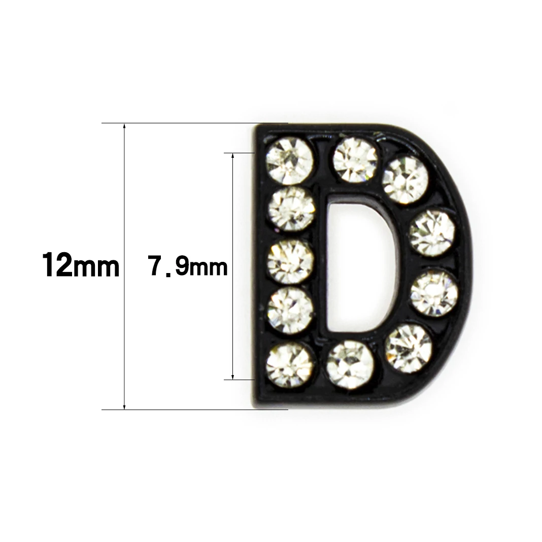 1 шт. A Z 8 мм Красочные Полный Стразы Слайд буквы для создания браслетов женщин