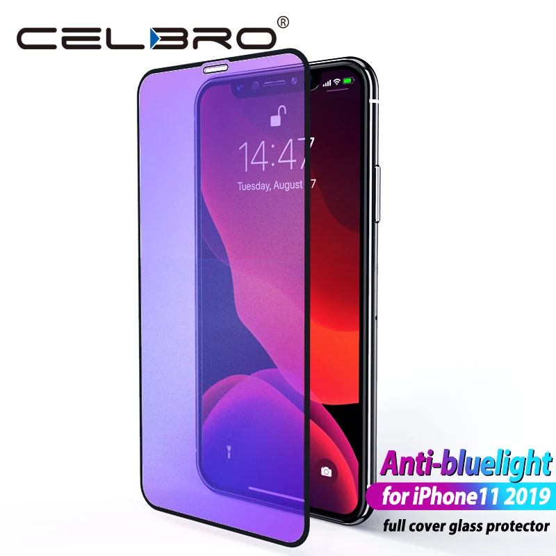 Анти-синее стекло для iphone 11 Pro макс. закаленное стекло для iphone 11 iphone 11 Защитная пленка для экрана 6,5 6,1 5,8