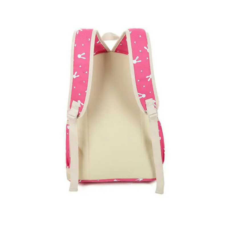 2019 Новый повседневный рюкзак с картинкой для девушек и женщин среднего и большого размера, рюкзак для школы и путешествий из канваса, набор из 4-х предметов.