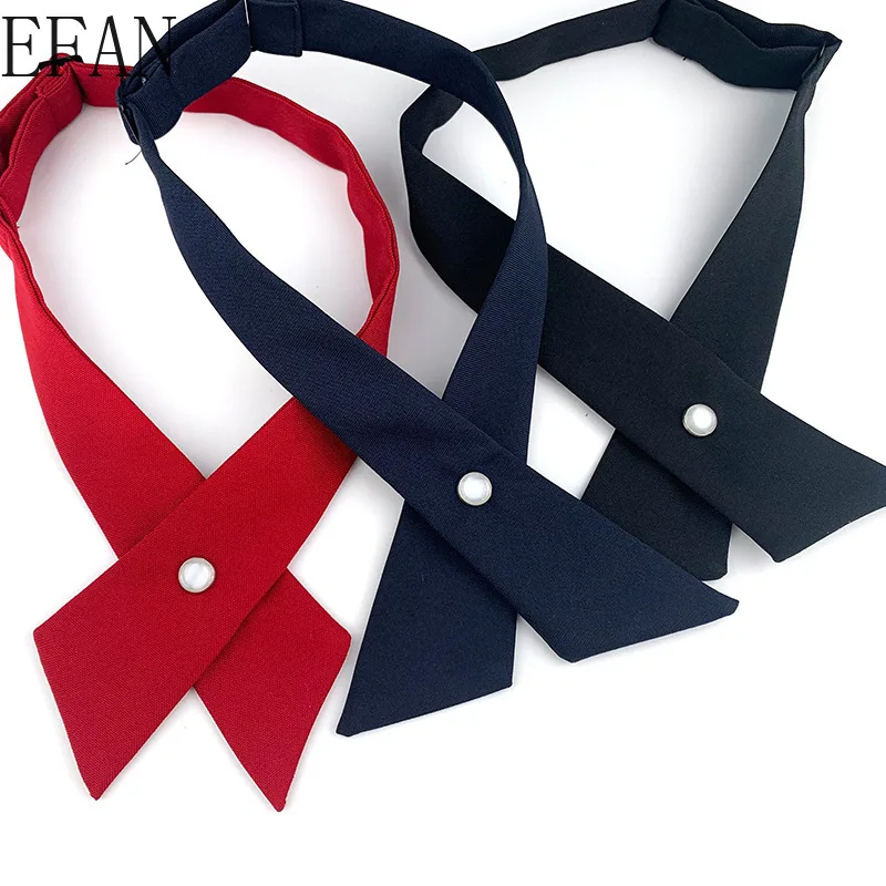 1Piece Women Tie Red Butterfly Women's Bow Black Knot Female Girl Student Hotel Clerk Waitress Neck Wear Navy Ribbon Ties | Аксессуары