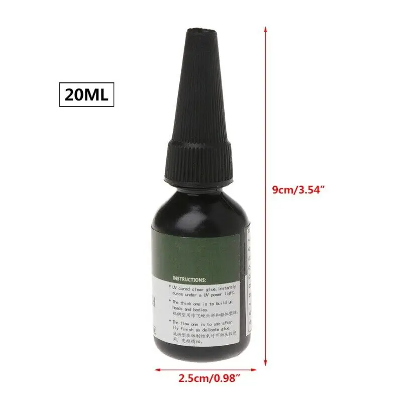 Мгновенно сухая Сушка УФ клей для ловли нахлыстом толстый поток мух связывающий