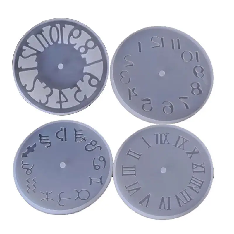 

4PCS DIY Clock Resin Molds Arabic Roman Numerals for DIY Jewelry Making Tools