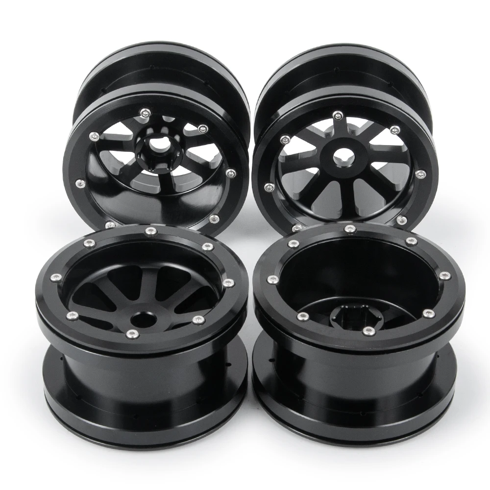 

AXSPEED 1/4Pcs 1:10 RC Crawler Parts 2.2inch Alloy Metal Beadlock Wheel Hub Rims for Axial Wraith 90018 TRX-4 1/10 Model Car