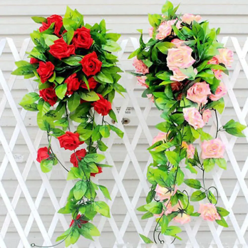 

Artificial Fake Silk Rose Flower Ivy Vine Hanging Garland Wedding Home Decor
