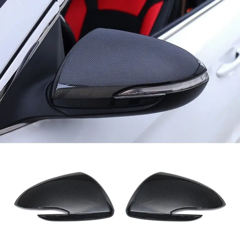 2pcs PCMOS 2 шт углеродное волокно ABS зеркала заднего вида Накладка для hyundai Elantra- внешние части зеркала крышки 2 шт - Цвет: 2pcs