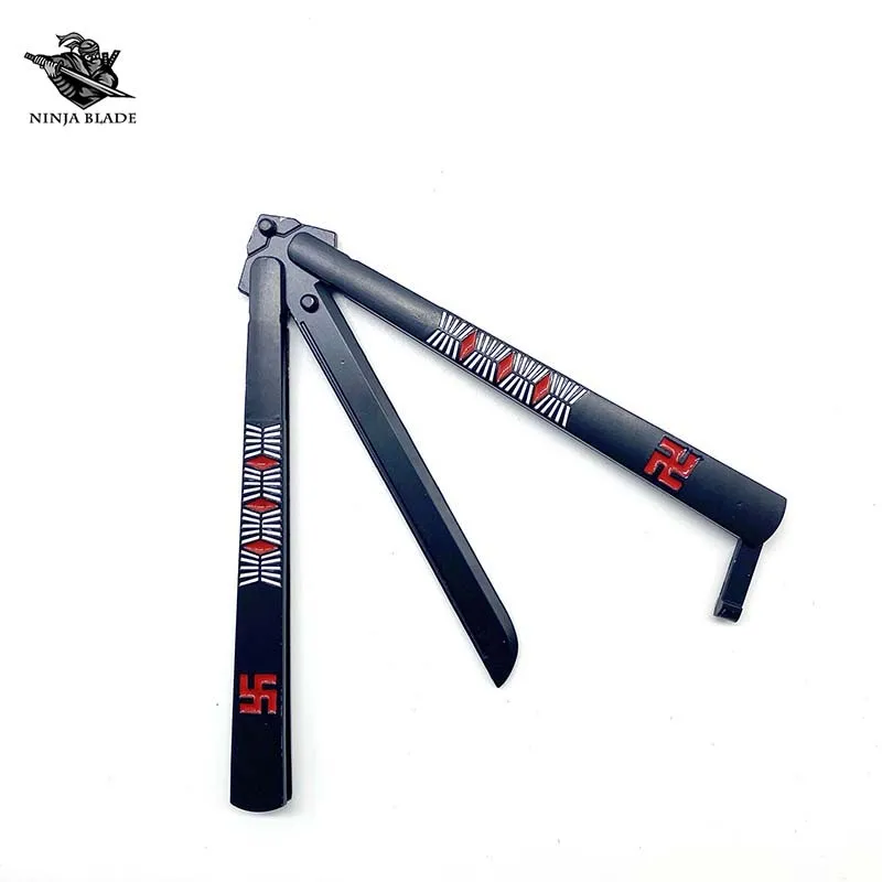 Отбеливающая аниме бабочка тренировочный нож Ichigo Kurosaki Bankai Balisong Blunt коллективная