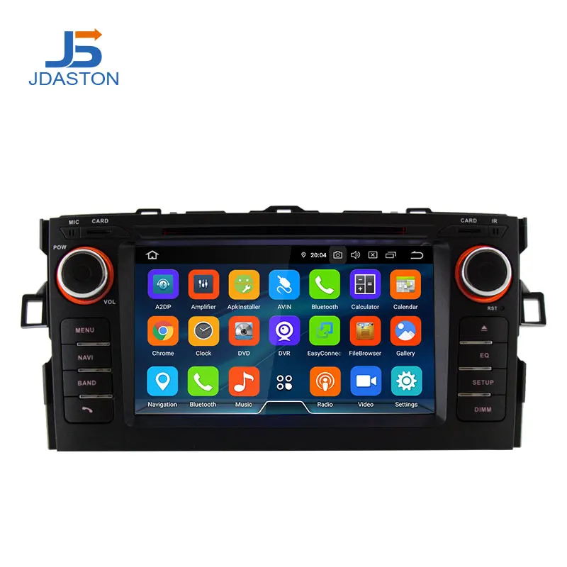 JDASTON Android 10 0 автомобильный DVD плеер для Toyota AURIS 2008 2012 мультимедийный GPS навигатор 2