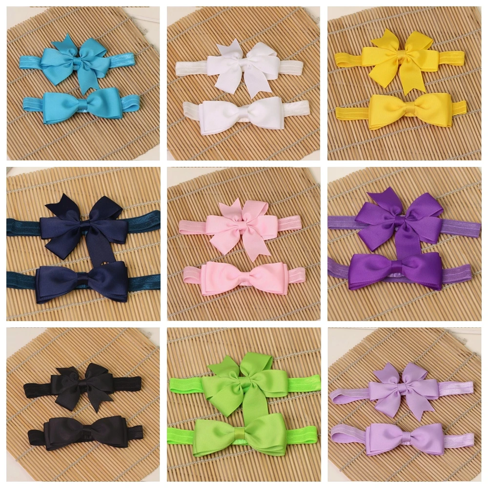 Хит продаж 2 шт. в упаковке для детей ясельного возраста Grosgain ленты набор из