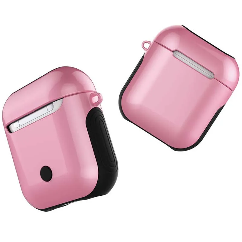 Защитный чехол для беспроводных наушников AirPods 2 в 1 глянцевый с функцией зарядки |