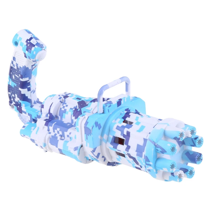 

T5EC Summer Outdoor Games Gatling Bubble Toy Camouflage Bubble Maker Gatling Realistic Toy Gift for Toddler Outdoor Gift