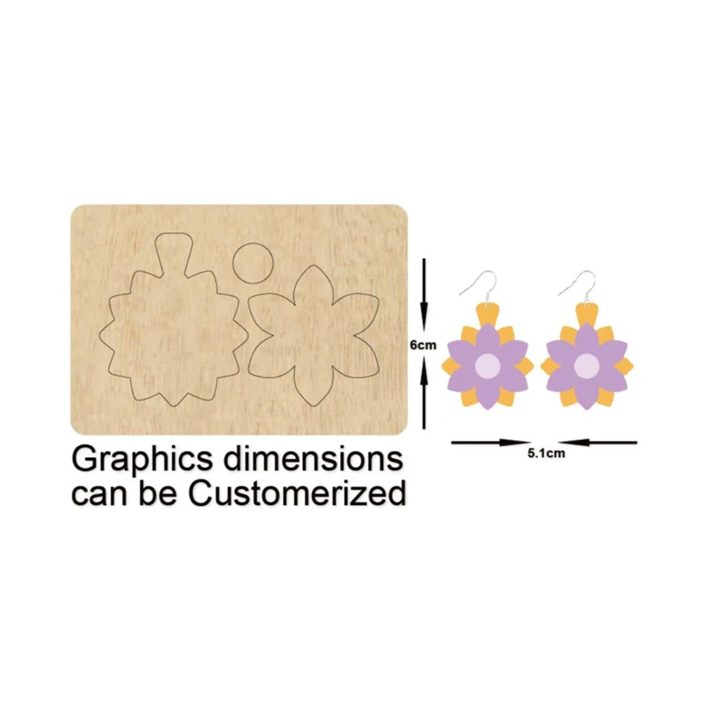 

Stacked teardrop earrings Leather die Cutters trio earrings steel rule punch cutting die craft tools raindrop earrings dies