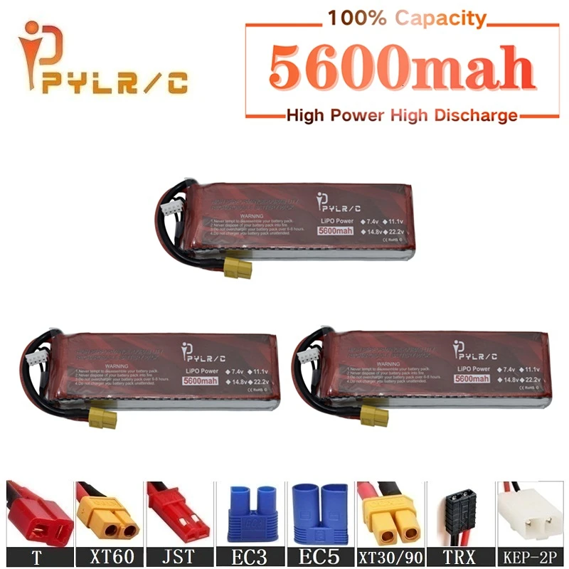 

High Rate 7.4v 5600mAh Lipo Battery For RC Helicopter Parts 2s Lithium battery 7.4v 35C RC Cars Airplanes Drones Battery T/XT60