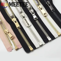 1pc meetee 8 metal zippers 7080100cm open end zipper eco friendly for down coat jacket diy sewing garments home accessories