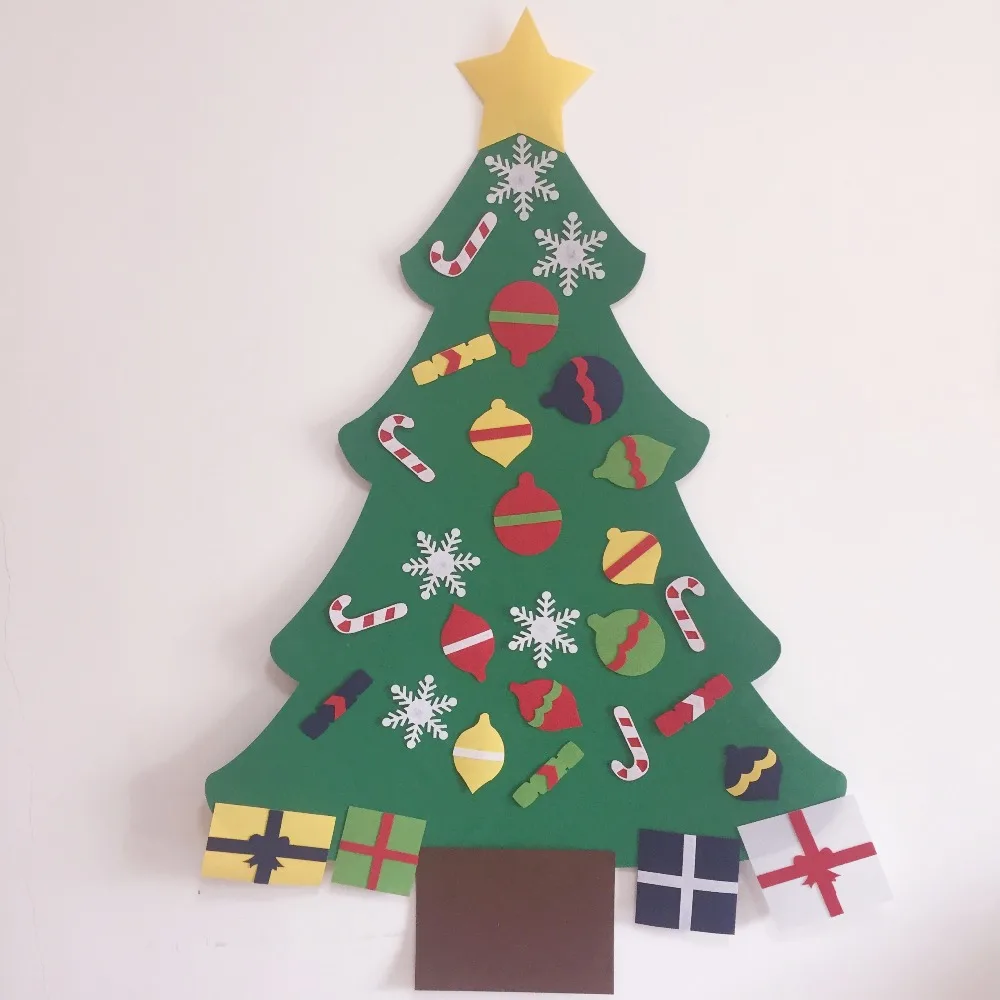 Дети Дошкольное ремесло DIY войлочная Рождественская елка с орнаментом Детские