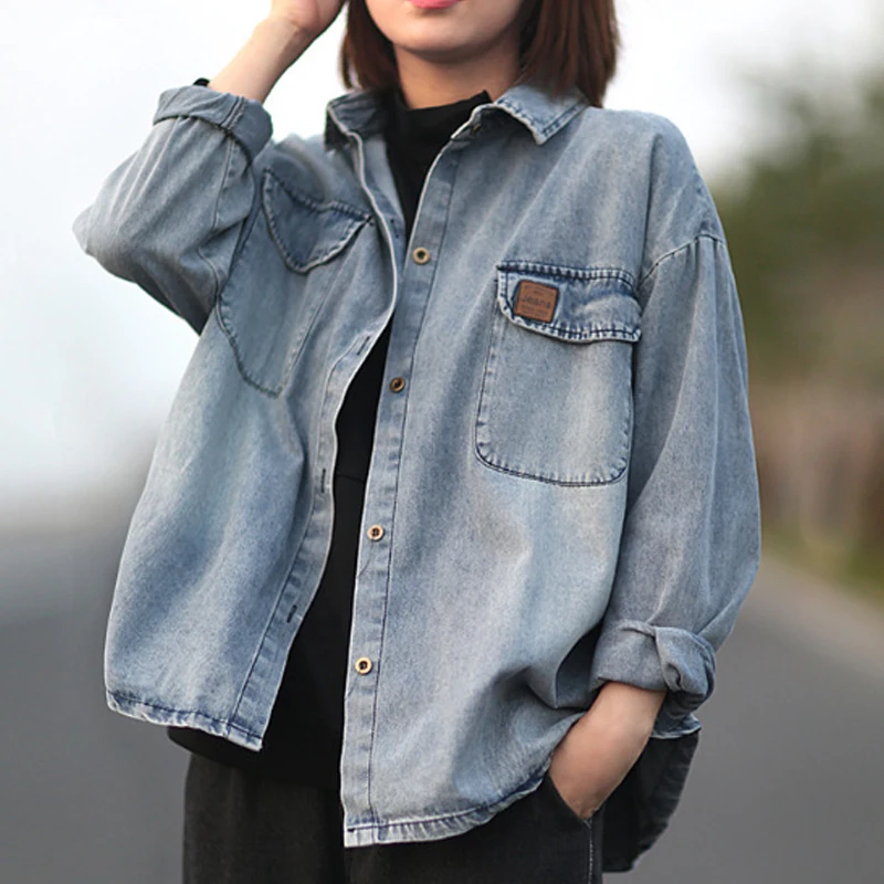 Новинка 2019 года корейские модные джинсовые куртки для отдыха с карманами и