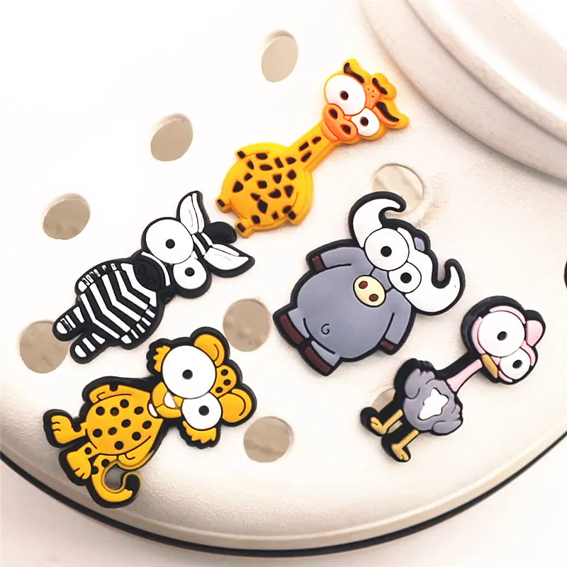 Novelty Cartoon Shoe Charms Accessories Novelty Japan Big Eye Animals Shoe Buckle Decoration for croc jibz Kids Party X-mas Gift