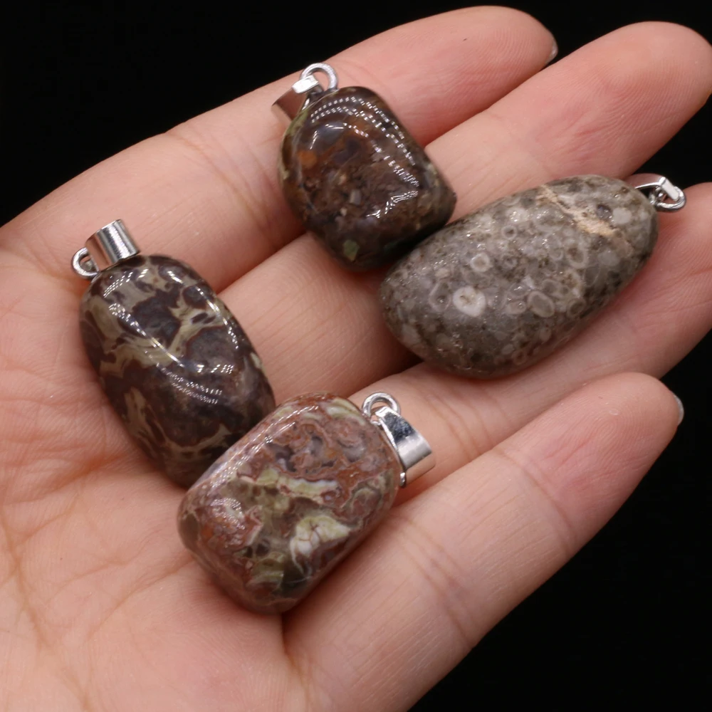 

Hot Sale 2021 New Product Natural Stone Semi-precious Stone Pendant Irregular Shape Exquisite Pendant Jewelry Size 15x20-18x25mm