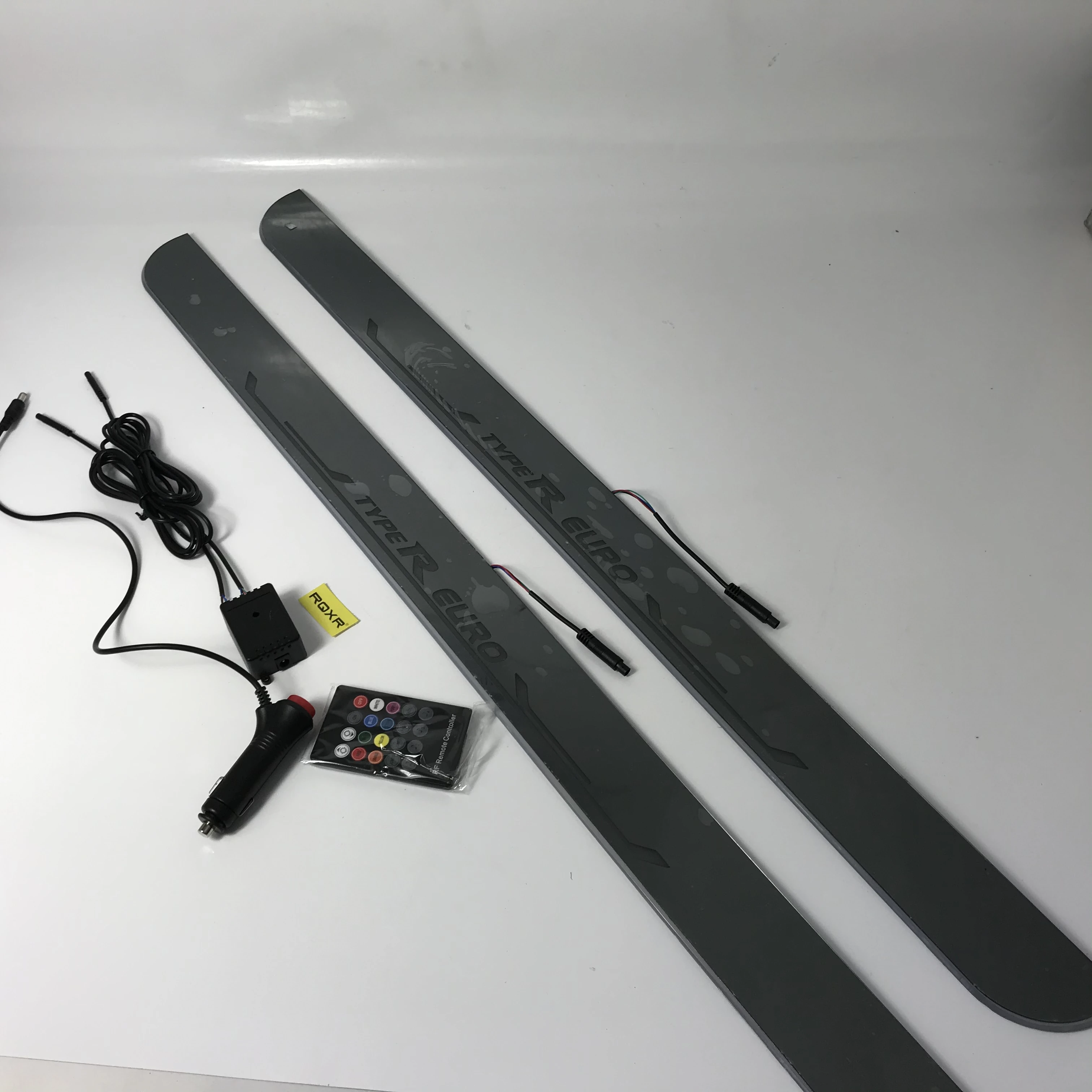 

RQXR led moving door scuff for Honda civic coupe dynamic door sill plate flat lining overlay flowing/still light, 4pcs