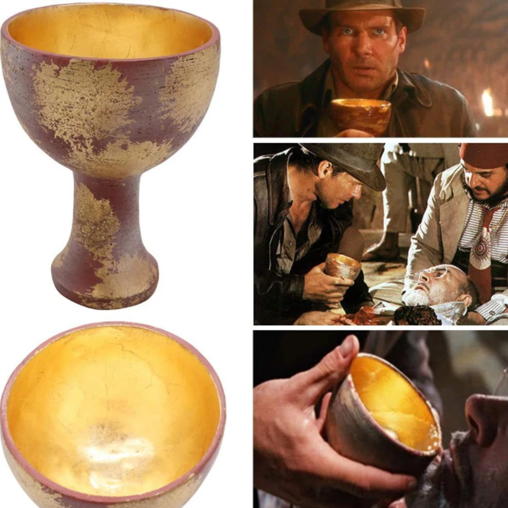 

1PCS Indiana Jones Holy Grail Cup Resin Crafts Halloween Props Decorations
