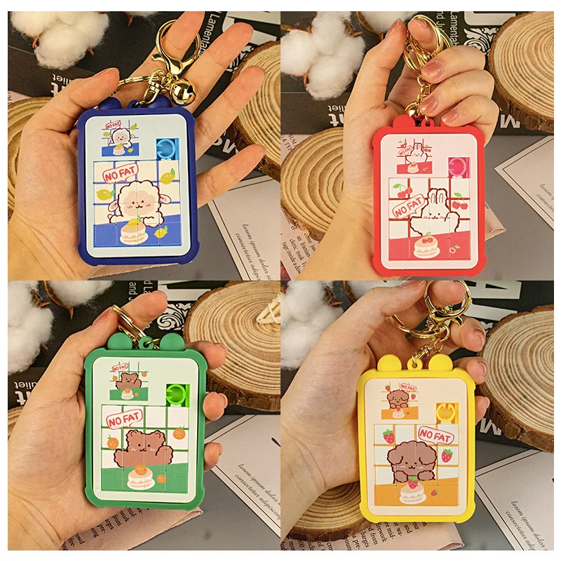 

Pocket Puzzle Game Key Chain Pvc Bag Pendant Key Ring Students Mini Puzzle Pendant Cartoon Fun Cute Small Gifts Keychains