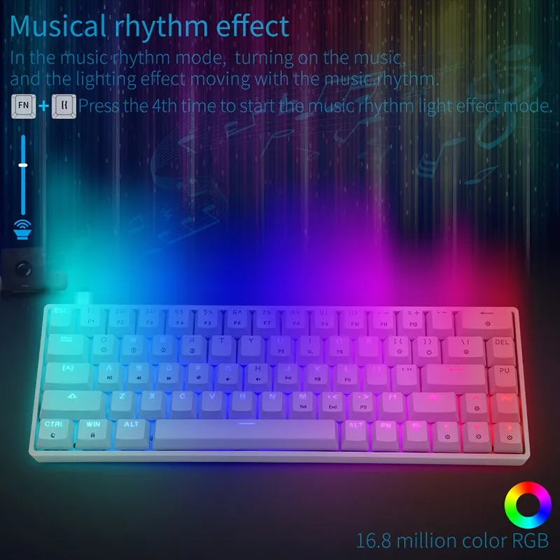 Механическая игровая клавиатура SKYLOONG GK68 с 68 клавишами проводное USB соединение