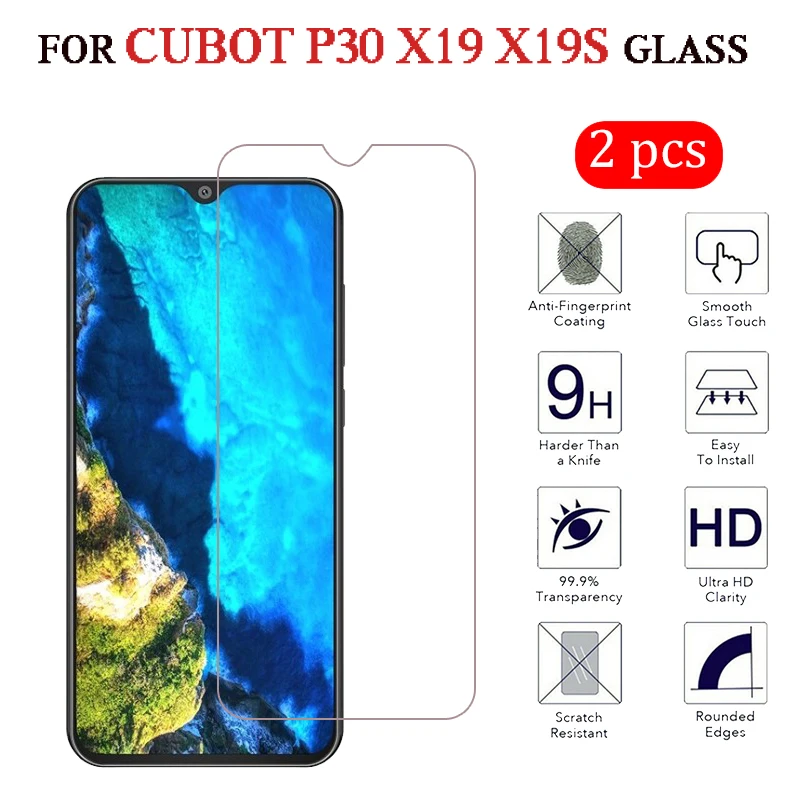 Закаленное стекло для Cubot P30, X19, X19S, защита экрана, защита от царапин, ЖК-пленка для Cubo P 30X19 S, стекло, 2-1 шт.