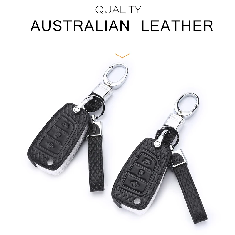 3 кнопки Кожаный Автомобильный Брелок дистанционного управления с ключом чехол