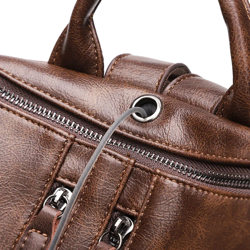 

2020 New Fashion Backpacks Women Earphone-hole Bag PU Teenage Knapsack Large Capacity Casual Mochila For Ladies