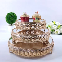 new gold silver electroplate metal cake stand set display wedding birthday party dessert cupcake plate rack