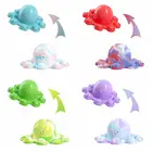 Двусторонний силиконовый брелок-Осьминог для снятия стресса