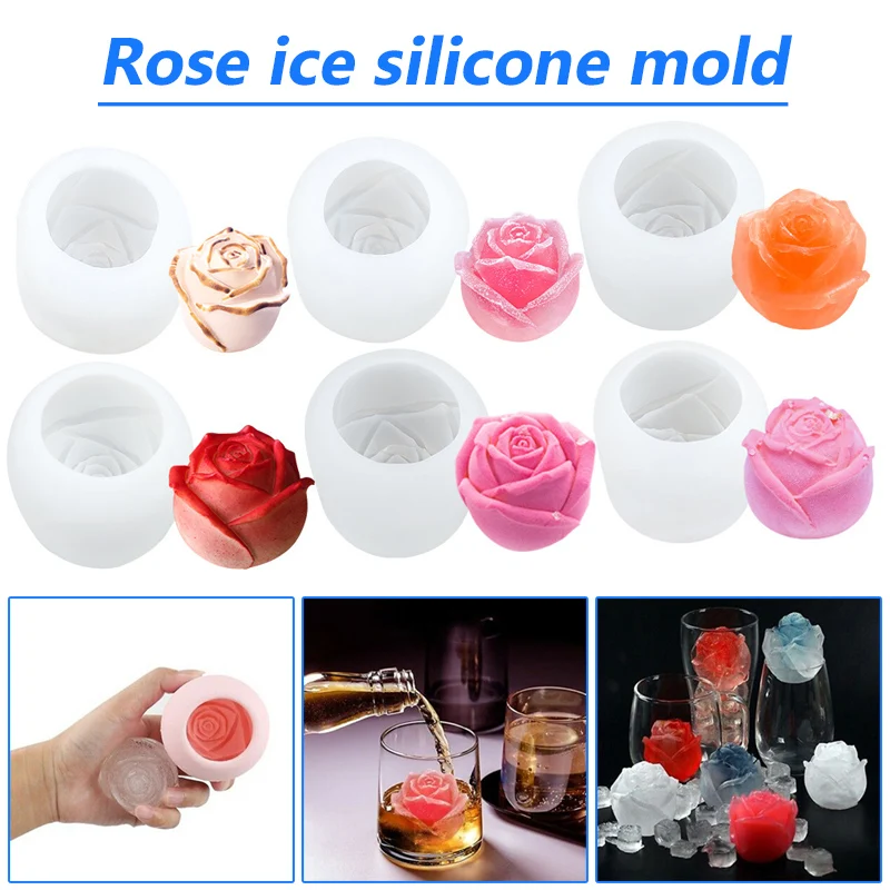 Роза Форма 3D Мороженое Желе кубики производитель пресс форм вечерние