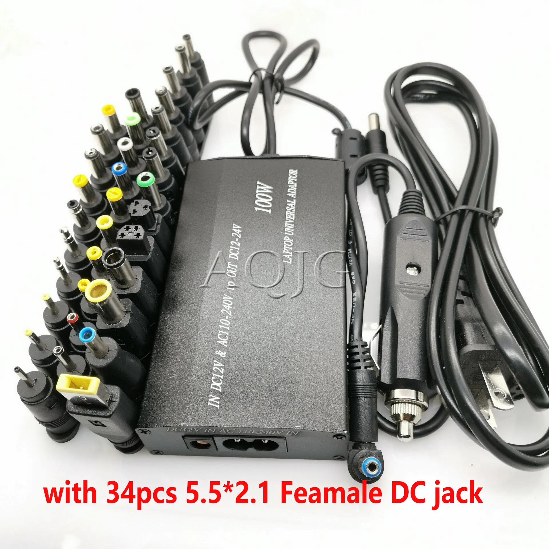 100w travel universal car charger adapter for laptop notebook mobile phone universal power charger and 15connector free global shipping