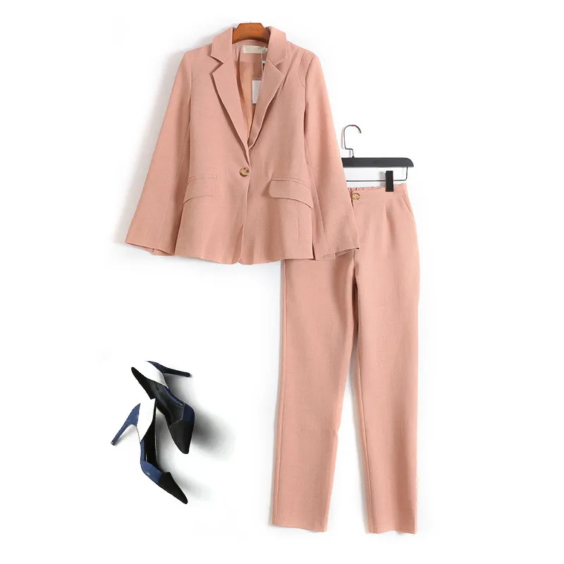 

Blazer+ trousers women's suit two-piece women's business casual business uniforms female pants suits женские костюмы
