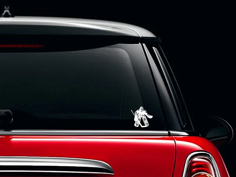 Полностью вооруженная наклейка Хоккей с шайбой вратарь автомобильные наклейки