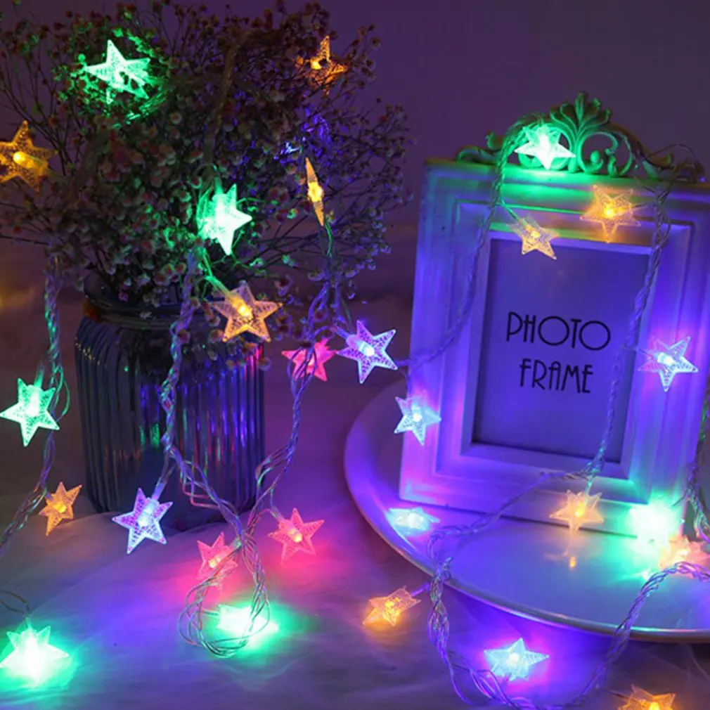

Christmas Tree star Flakes Led String Fairy Light Xmas Party Home Wedding Garden Garland Christmas Decorations Colorful