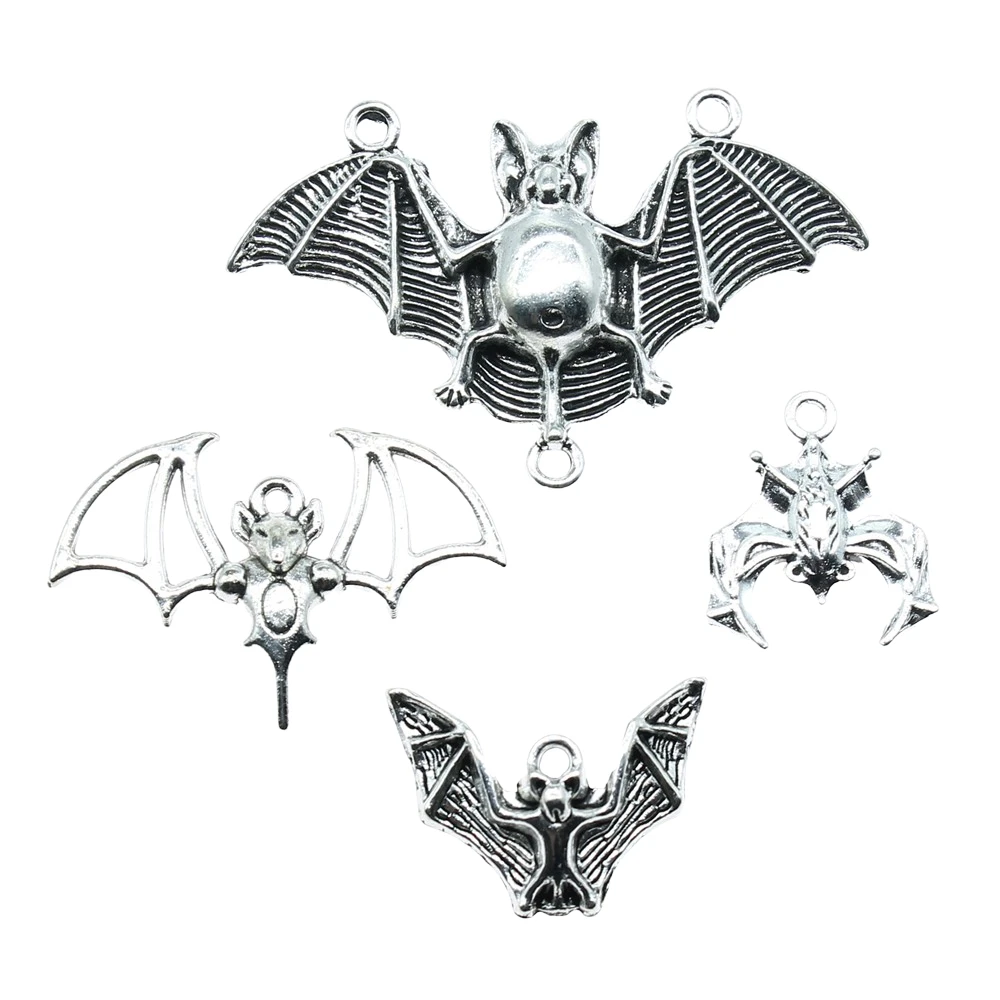 

10pcs Charms Bat DIY Jewelry Findings DIY Jewelry Making Jewelry Accessories Antique Silver Color Flying Bat Charms