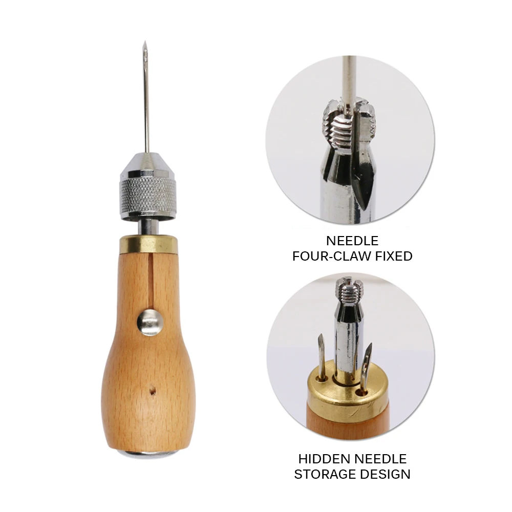 Набор для шитья кожи игла вощеная нить инструмент ремесла холста ремонта обуви