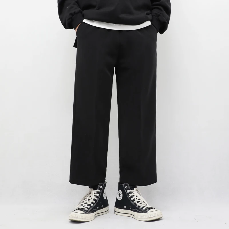 Брюки мужские демисезонные с широкими штанинами Модные свободные прямые штаны