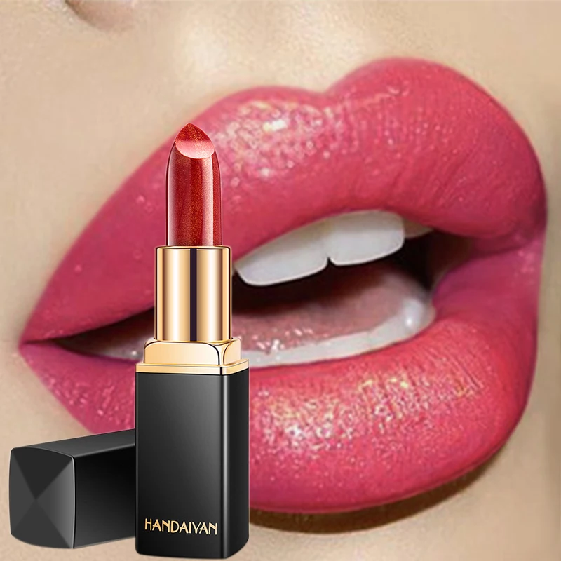 Блестящая губная помада водостойкая стойкая макияж губ телесный розовый