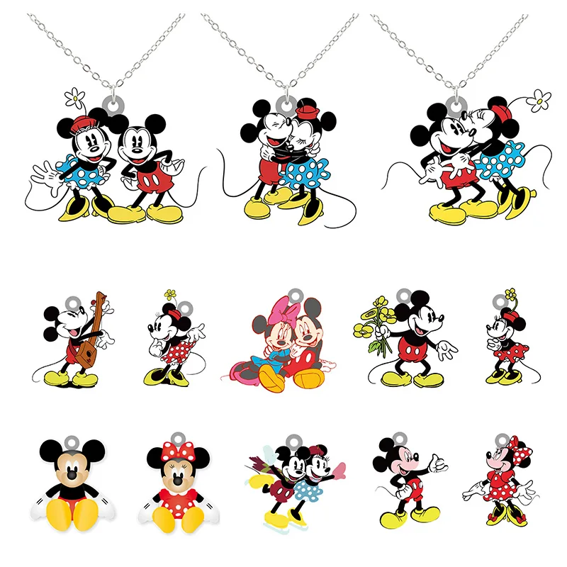 Ожерелье с кулоном Микки и Минни из эпоксидной смолы|Ожерелья подвеской| |