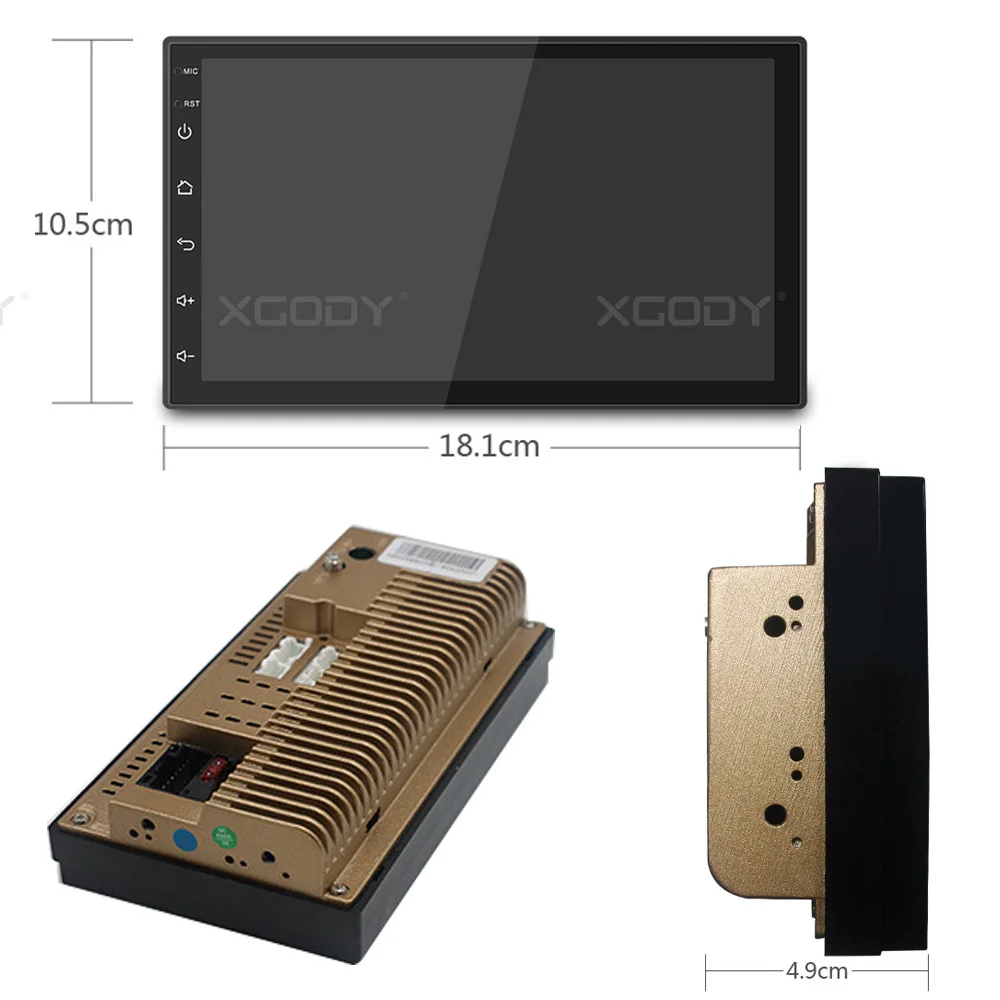 $65.44 ESSGOO 7 Inch Android 9.1 Radio 2 Din Car Stereo RDS 2GB 32GB Autoradio Carplay Gps Navigation Universal Wifi For Nissian Toyota