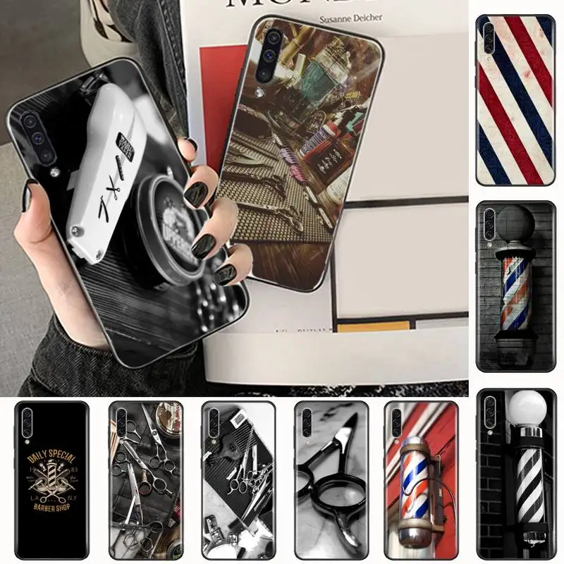 Barber Shop Hair Stylist tools Phone Case For Samsung A40 A31 A50 A51 A71 A20E A20S S8 S9 S10 S20 Plus note 20 ultra