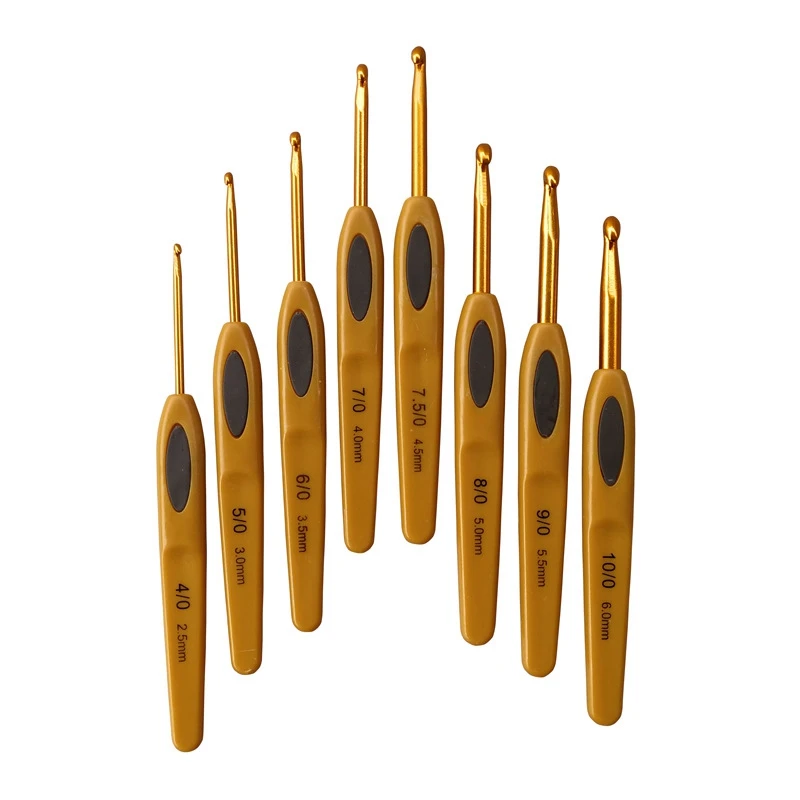

Promotion! 8Pcs Handmade Crochet Hook Set Stitches Sewing Tool Home Knitting Needles Aluminum Alloy DIY Portable