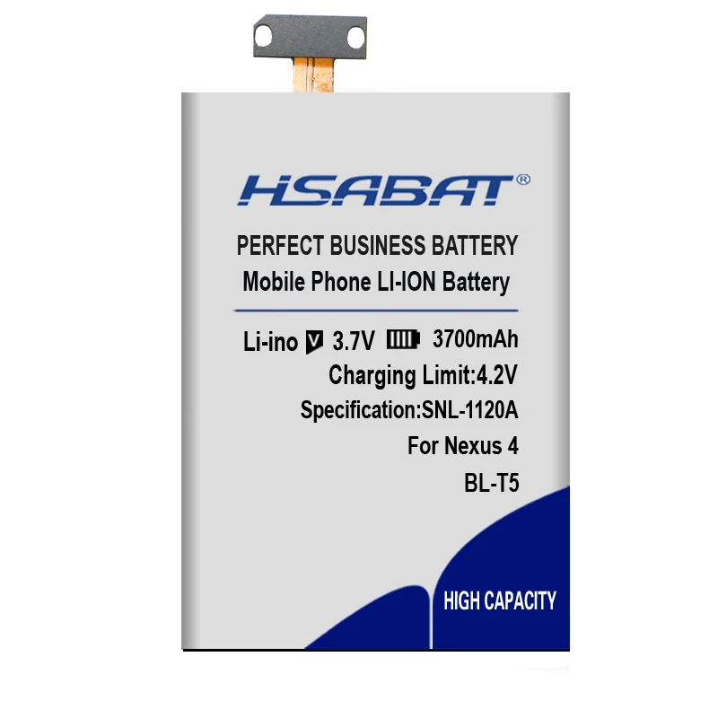 HSABAT 3700 мА/ч, BL-T5 Батарея для LG Nexus 4 Батарея E975 E973 E960 F180 LS970 Optimus G E970